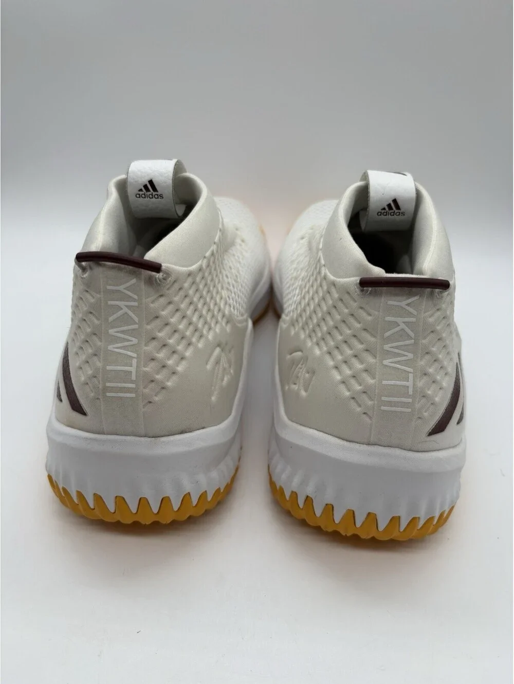 Adidas Shoes Mens Sz 12 White Black Dame 4 Basketball NBA Signature Core